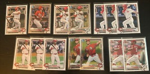 2021 BOWMAN CHROME IVAN JOHNSON RC CINCINNATI REDS Stephenson, Garcia, Greene