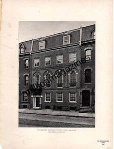 1901 Philadelphia house on Spruce Street from The Brickbuilder - original - Picture 1 of 1