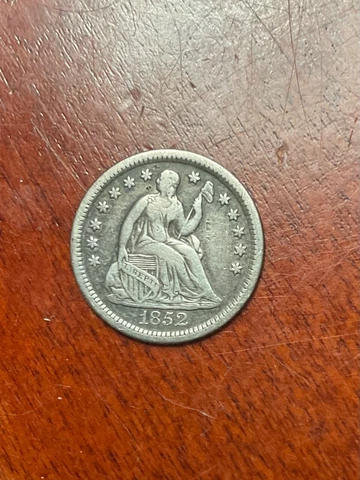 1852 O SEATED HALF DIME CHOICE VF VERY SCARCE DATE Cover