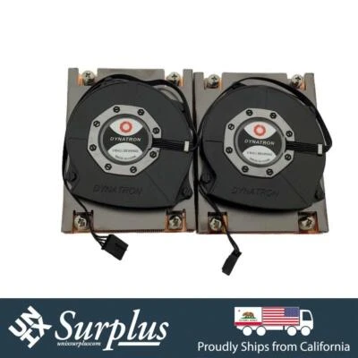 Pair 1U Fan Dynatron 180W CPU Heat sink Socket 2011-3 Intel V3 V4 CPU - Image 1 of 4