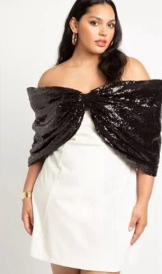 Eloquii dramatic off the shoulder sequin bow dress. Sz 24 NWTs Coquette Bow - Image 1 of 4