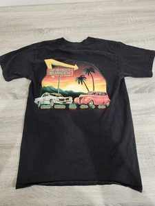 In N Out Burger Texas T Shirt Mike Rider Design Size Small Black Tee - Picture 1 of 9