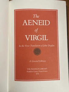 The Aeneid of Virgil Franklin Library Leather 100 Greatest Books 1975 - Picture 1 of 6