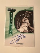 2009 Press Pass Fusion Classic Champions Ty Lawson Auto /50 UNC Tar Heels