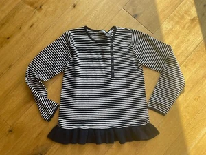 Pullover mit Knopfleiste, Okaidi, Gr. 10 Jahre / 140, blau-weiß - Bild 1 von 3