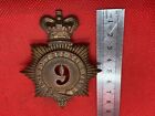 Interesting Victorian Crown 9th Regiment of Foot Cap Badge