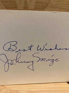 Johnny Mize Autogramm - 3x5 Index - MLB - Anfang 60er - Bild 1 von 2