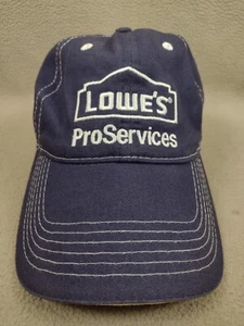 Lowe's Pro Services Hat Adult Adjustable Strapback Navy Blue Baseball Dad Cap - Picture 1 of 7