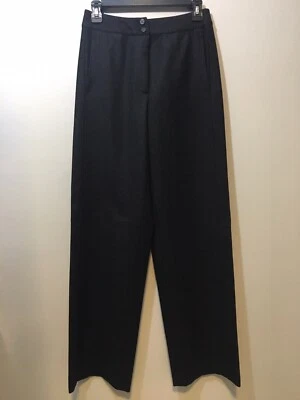 Vintage Chanel Straight Leg Black Wool Cashmere Pants Size FR 34 - Image 1 of 4