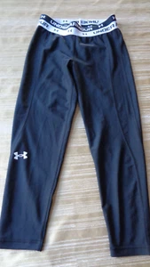 Under Armour Girls' HeatGear Ankle Crop -youth medium - 1366857 -Black - clean - Picture 1 of 9