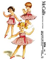 McCall's # 1625 DRESS & Diaper Panties Sewing Pattern Toddler Girls Frock Pick