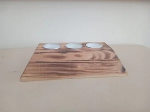 Wooden Tea Light Holder Holds 3 Tea Lights hand made - Picture 1 of 5