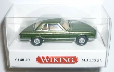 Wiking 014040 MB 350 SL (R107) Hardtop 1971 - 1989 zypressengrünmet. 1:87 H0 - Bild 1 von 3