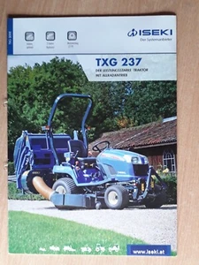 Iseki TXG 237 Brochure / Prospekt 2018 !!! - Bild 1 von 1