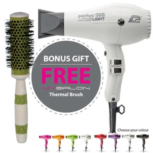 Parlux 385 Power Light Ceramic and Ionic Hair Dryer - White With Bonus Therma... - Picture 1 of 3