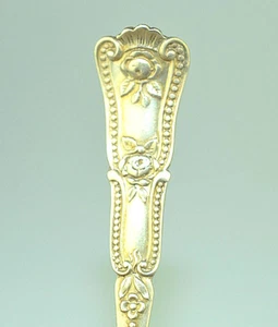 ANTIQUE BAKER MANCHESTER MFG. CO. STERLING SILVER 4" BEADED EDGE DEMITASSE SPOON - Picture 1 of 6