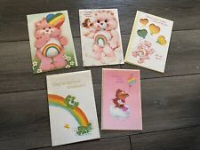 Lot Of 5 Vintage American Greetings Care Bear  Cards And Envelopes Unused