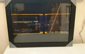 StarTrek Lcars A3 poster sovereign class enterprise NCC 1701E in brand new frame - Foto 1 di 2