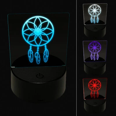 Dream Catcher 3D Illusion LED Night Light Sign Nightstand Desk Lamp - Image 1 of 4