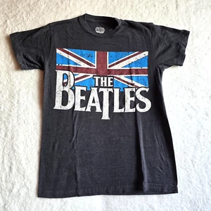 Camiseta Oficial The Beatles Vintage Logo Bandera Gris Jaspeado Talla Adulto Amall - Imagen 1 de 7