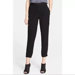 Theory Gavran schwarze Cropped Jogginghose Anzughose Größe 8 - Bild 1 von 12