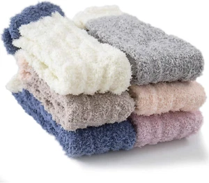 Warm & Cozy Gifts for Women, Fluffy Fuzzy Sock, Plush Sleeping Slipper Socks-Sof - Picture 1 of 12