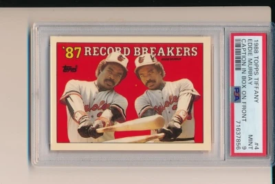 EDDIE MURRAY BALTIMORE ORIOLES 1988 TOPPS TIFFANY #4 PSA 9 MINT GRADED CARD - Image 1 of 2