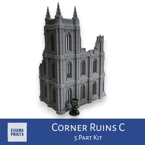 Corner Ruins C | Emerita | Gothic Terrain Scenery for Tabletop Wargaming - Picture 1 of 8