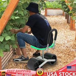 Höhenverstellbar 360 drehbare Gartensitze mit 2 Rollen Rollen Hocker Kniepolster USA - Bild 1 von 10