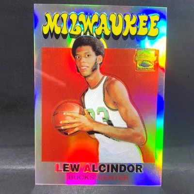 Topps 2002 archivos cromados '71 Topps reimpresión refractor Lew Alcindor #100 (bucks) Foto 1 de 2