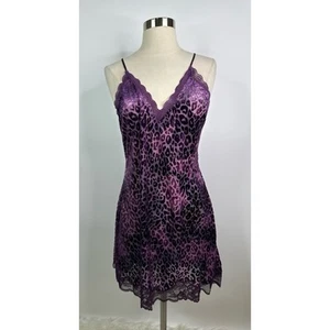 Sensara Burnout Velvet Sheer Animal Print Babydoll Fairy Whimsigoth Slip Dress - Picture 1 of 13