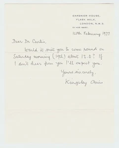 Kingsley Amis Autograph Letter Signed - Picture 1 of 1