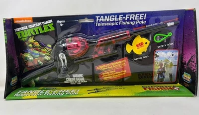 TMNT Kid Casters Tangle‑Free Telescopic Fishing Pole Kit 29.5" NEW - Image 1 of 4