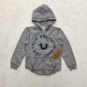 Sudadera con Capucha True Religion Niños 5 Gris Cremallera Completa Gráfico Brezo Herradura TU73BHD43 - Imagen 1 de 18