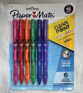 Paper Mate Clear Point Druckbleistifte 6 0,7 mm Bleistifte mittlere Farbe Mine Neu - Bild 1 von 3
