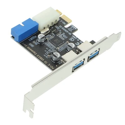  Adattatore USB PCI-E Scheda di espansione 2 porte Computer Convertitore doppio - Immagine 1 di 4