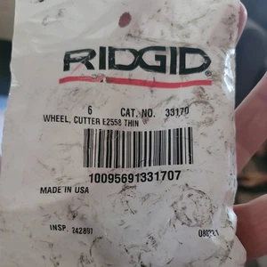 RIDGID 33170 E2558 Heavy Duty High Grade Steel 0.220" Thin Cutter Wheel 6 pack - Picture 1 of 2