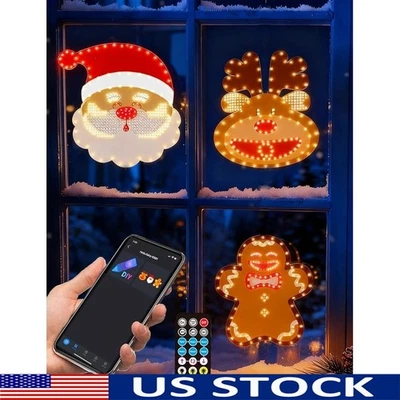 Decoración de ventana de baile de Navidad 2025 con control remoto LED temporizador de sincronización de música nuevo Foto 1 de 4