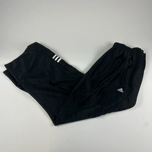Adidas Men’s SZ M Black Y2K VTG Tear Away 3 Stripe Baggy Pants Athletic Pull On - Picture 1 of 7