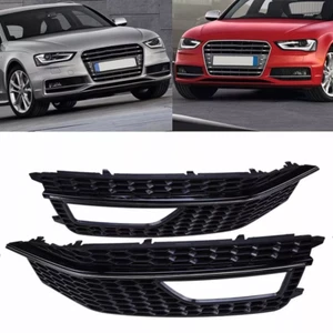For Audi A4 B8 S4 S-Line Front Grills Bumper Fog Lights Cover Lamp Frame Trim - Picture 1 of 8