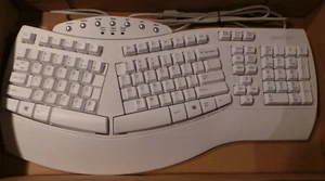 Perixx PERIBOARD-512W Periboard-512 Ergonomic Keyboard Natural White NEW - Picture 1 of 3