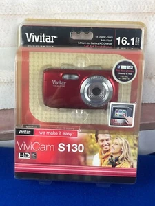 Appareil photo numérique 16,1 mégapixels Vivitar ViviCam S130 rouge neuf - Photo 1 sur 5