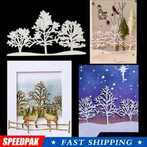 Troqueles de corte de metal para árbol de Navidad plantillas tarjeta de álbum de recortes T1Y2 2024 D1Z0 - Imagen 1 de 9