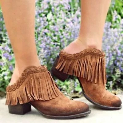 FREEBIRD BY STEVEN | ZUECOS DE GAMUZA MARRÓN CON FLECOS LUCY 6 Foto 1 de 4