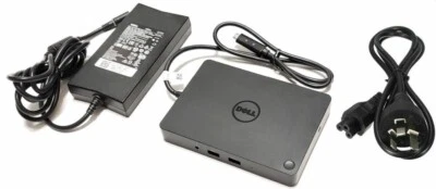 K17A DELL USB-3 THUNDERBOLT HDMI MDP DOCK DOCKING STATION UNIT W/ 130W PSU WD15 - image 1 of 4