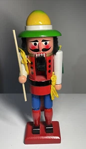 Nutcracker Wooden Toy Soldier Solid Wood Hand Painted Christmas Decor  Taiwan - Picture 1 of 9