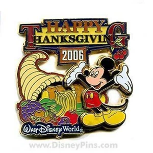 Disney Pin 50758 WDW Happy Thanksgiving Mickey Mouse Cornucopia Overflowing LE - Picture 1 of 1