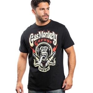 Gas Monkey Garage Blood Sweat & Beers T-shirt Black Mens Sizes S - XXL