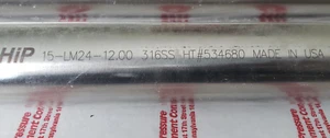 High Pressure Equipment Co HiP 15-LM24-12.0 1.5" THREADED NIPPLE 316SS 12" - Foto 1 di 2
