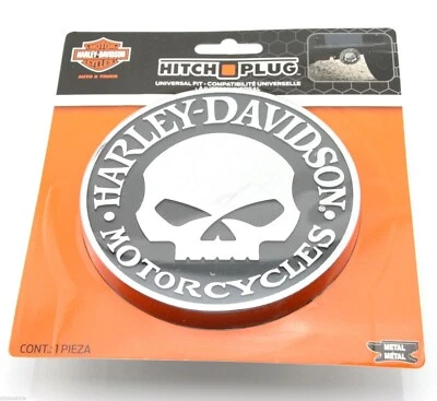 Harley Davidson Willie G Calavera Remolque Enganche Enchufe Cubierta Receptor Universal Foto 1 de 2